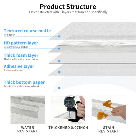 Thicken Matte White Wood Wallpaper for Decoration Thicken Matte White Wood Wallpaper for Decoration