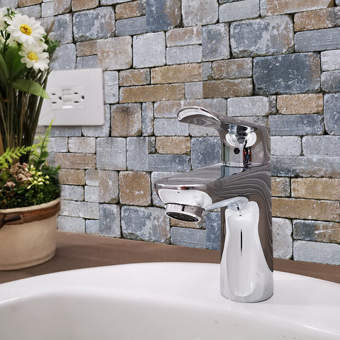 Grey and Brown Splicing Marble Texture Floor Stickers Peel and Stick Countryside Grey and Brown Splicing Marble Texture Floor Stickers Peel and Stick Countryside