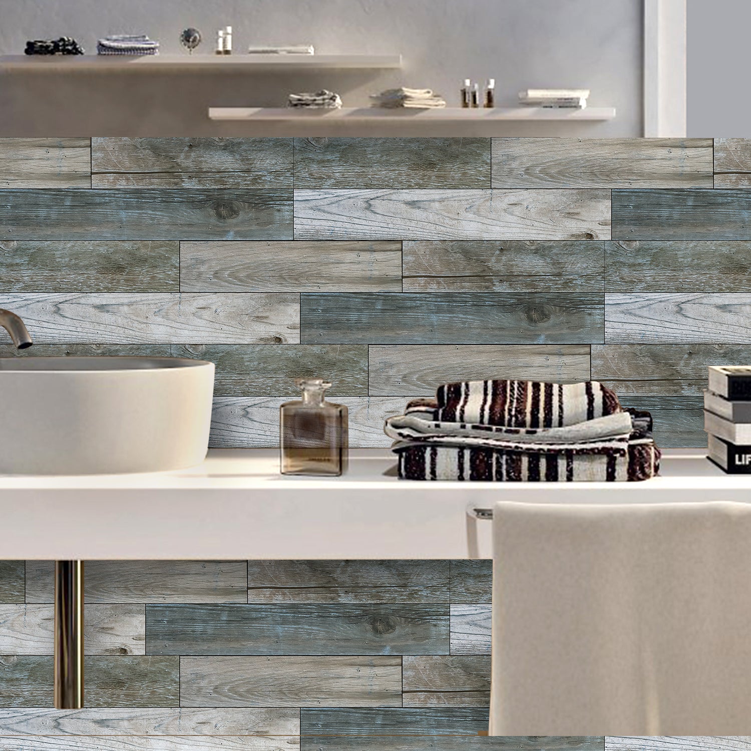 Ocean Inspired Blue Wood Wallpaper for Wall Decoration Ocean Inspired Blue Wood Wallpaper for Wall Decoration