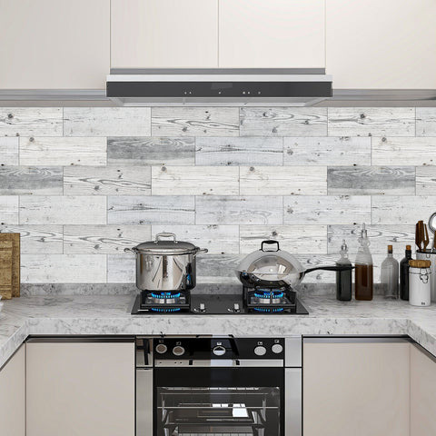 Light Grey Weathered Wooden Wallpaper for Kitchen Remodeling Light Grey Weathered Wooden Wallpaper for Kitchen Remodeling