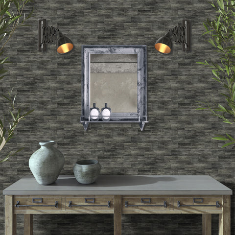 Eco-Friendly Dark Wood Grain Wallpaper for Wall Decoration Eco-Friendly Dark Wood Grain Wallpaper for Wall Decoration