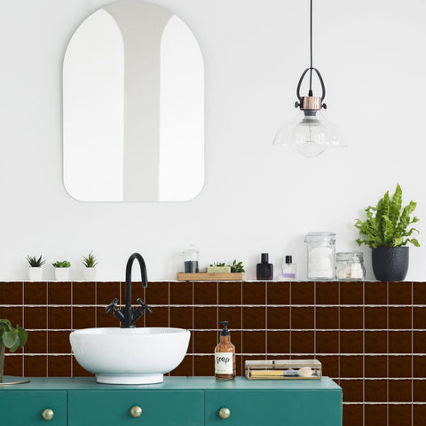 Kanagawa Brown Provence Wall Stickers Peel and Stick, Waterproof, Perfect for Kitchen, Bathroom, Stairs, and Backsplash Kanagawa Brown Provence Wall Stickers Peel and Stick, Waterproof, Perfect for Kitchen, Bathroom, Stairs, and Backsplash