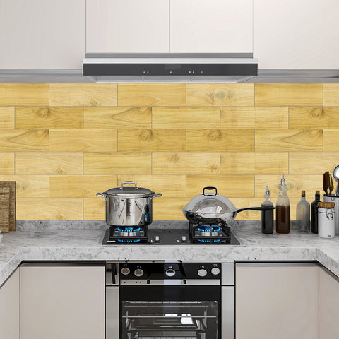Khaki Wood Grain Wooden Wallpaper for Kitchen Remodeling Khaki Wood Grain Wooden Wallpaper for Kitchen Remodeling