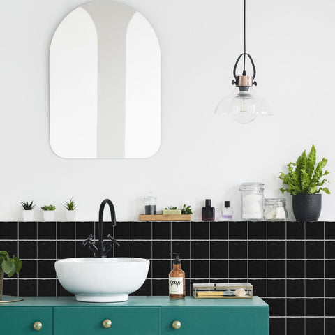 Garros Black Provence Wall Stickers Waterproof Peel and Stick Wall Tiles for Kitchen, Bathroom, and Home Decor Garros Black Provence Wall Stickers Waterproof Peel and Stick Wall Tiles for Kitchen, Bathroom, and Home Decor