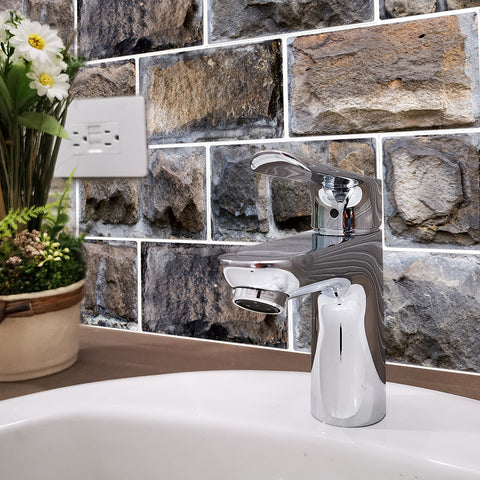 Dark Brown Splicing Marble Texture Floor Stickers Peel and Stick Dark Brown Splicing Marble Texture Floor Stickers Peel and Stick