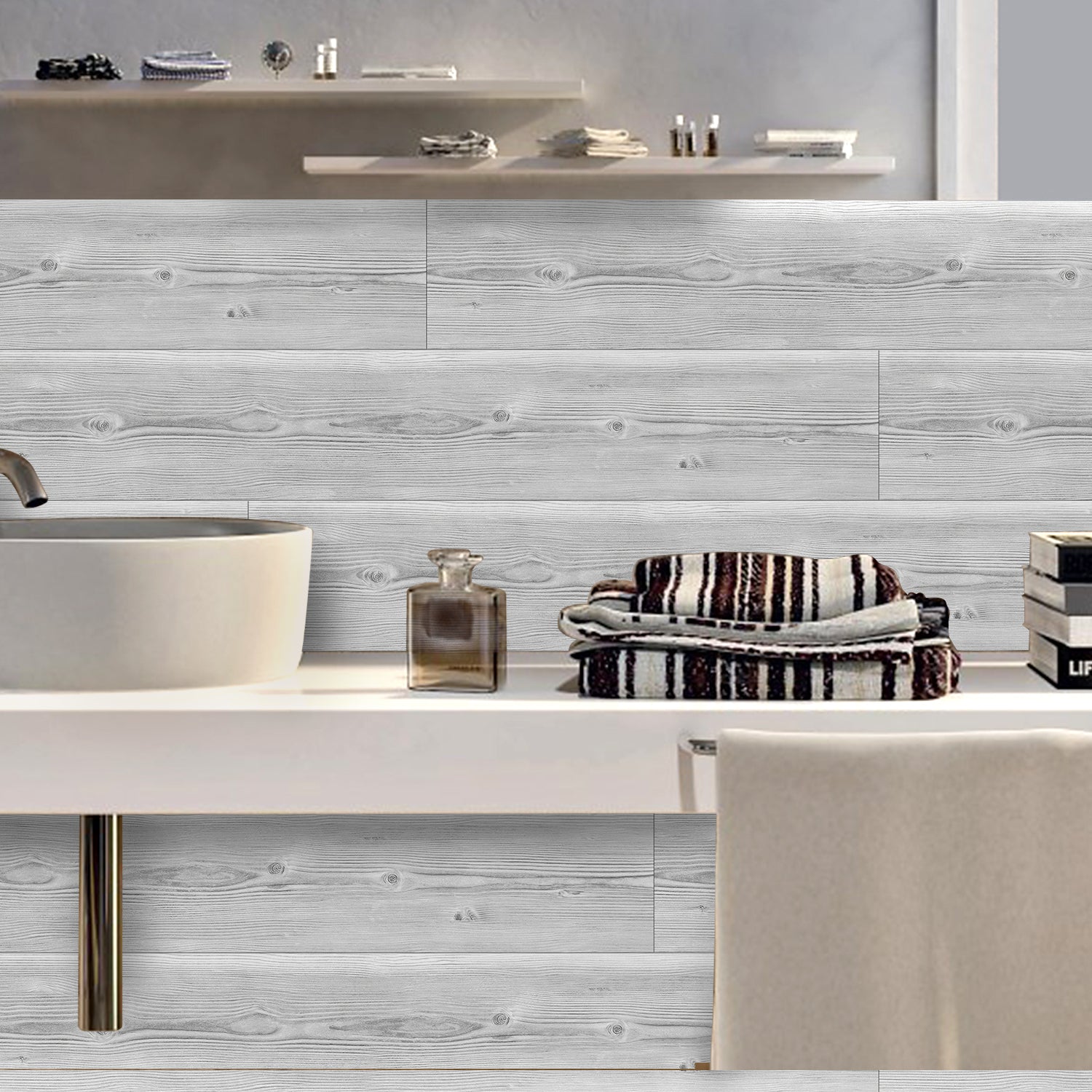 Light Gray Andwhite Oak Wood Wallpaper for Wall Decoration Light Gray Andwhite Oak Wood Wallpaper for Wall Decoration