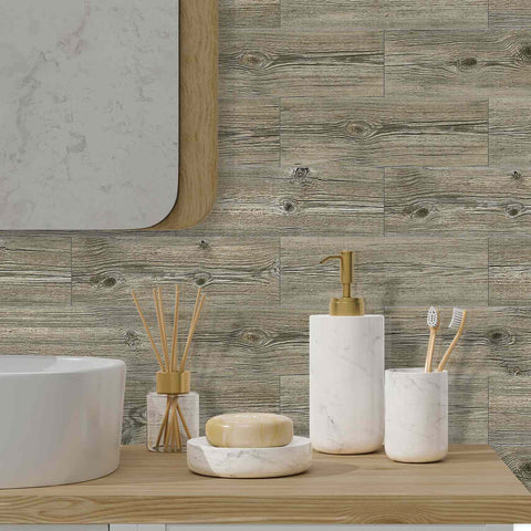 Frosted Wood Tile Stickers Easy-to-Use Moisture-Proof and Heat-Insulating Ideal for Kitchen Bathroom and Home Decoration Frosted Wood Tile Stickers Easy-to-Use Moisture-Proof and Heat-Insulating Ideal for Kitchen Bathroom and Home Decoration