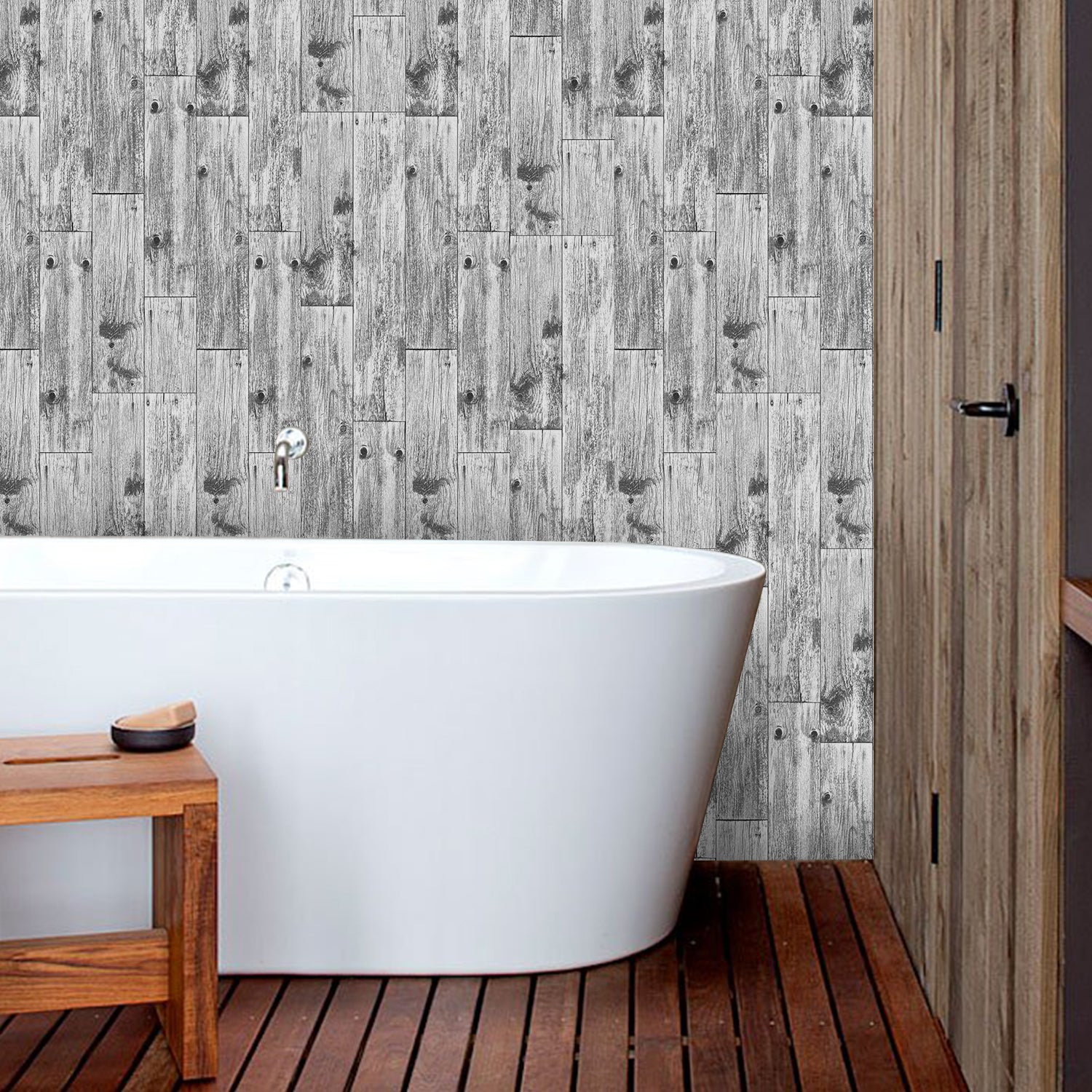 Waterproof Light Grey Wood Wallpaper Waterproof Light Grey Wood Wallpaper