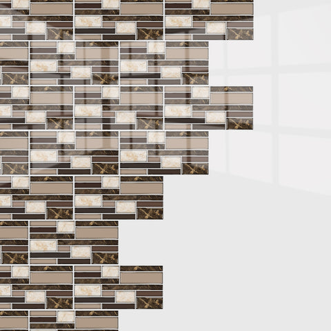 Brown Marble Textured Peel and Stick Floor Stickers Luxury Tiles 9pcs Brown Marble Textured Peel and Stick Floor Stickers Luxury Tiles 9pcs