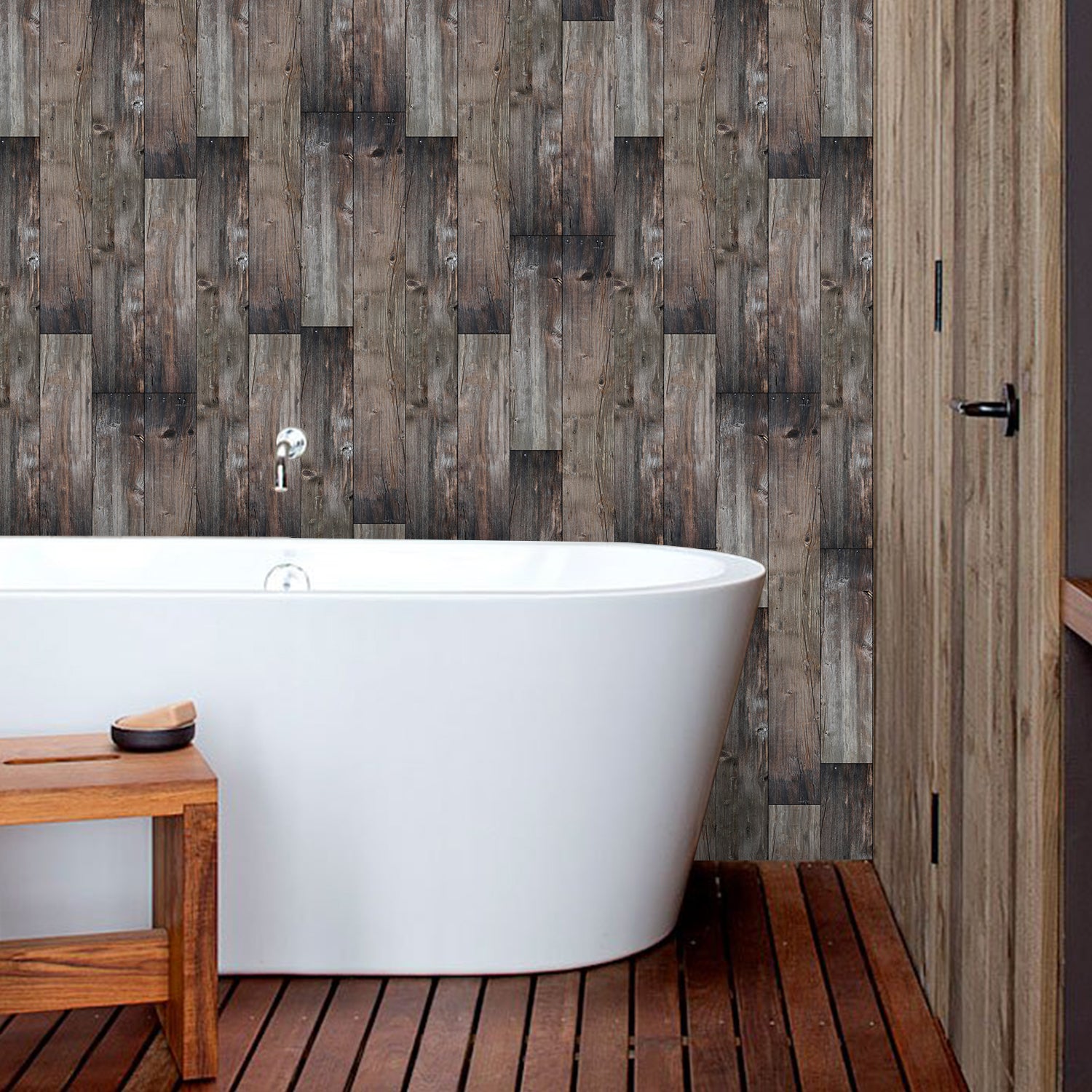 Waterproof Vintage Gray and Brown Wood Wallpapers Waterproof Vintage Gray and Brown Wood Wallpapers