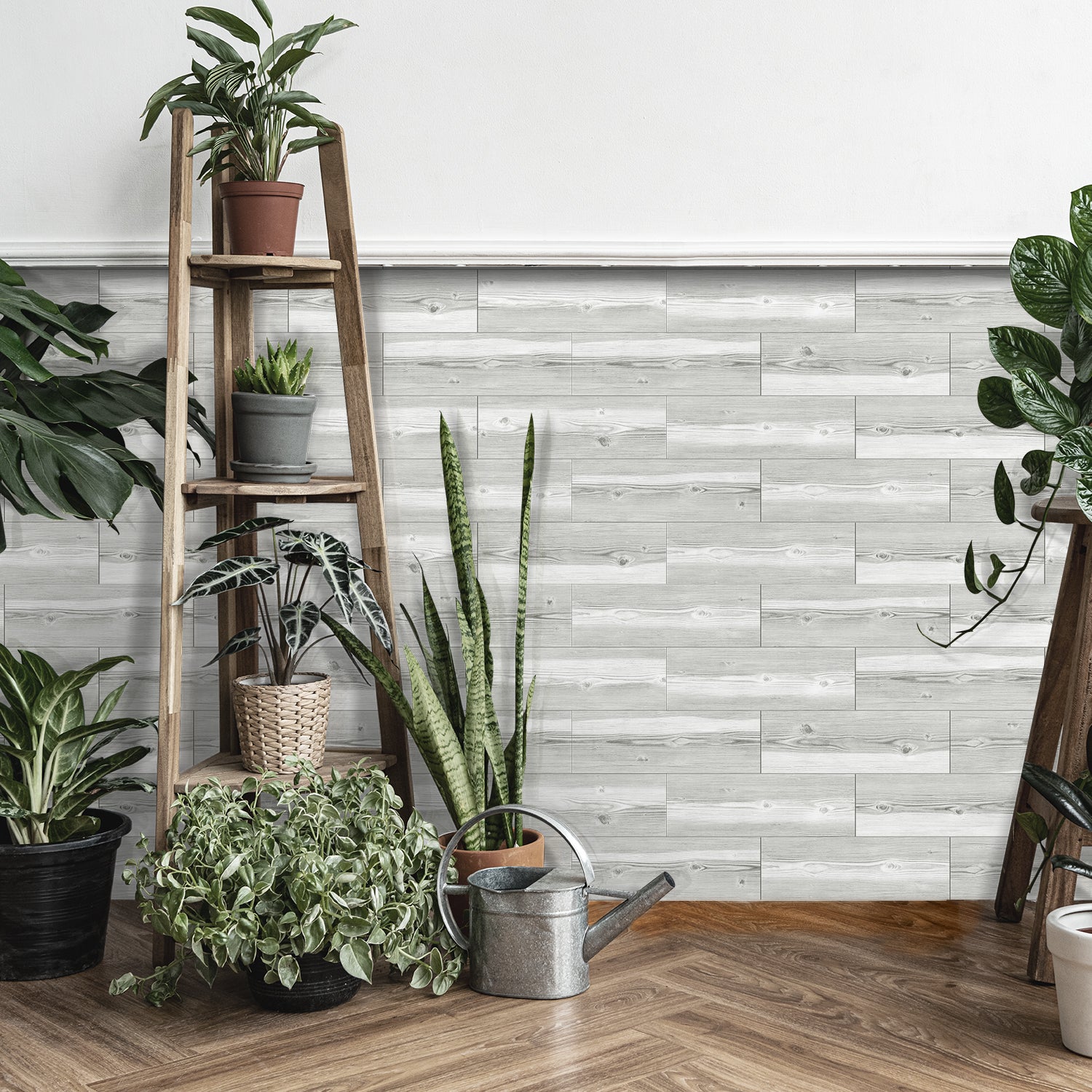 Matte White Wood Wallpaper for Floor Renovation Matte White Wood Wallpaper for Floor Renovation