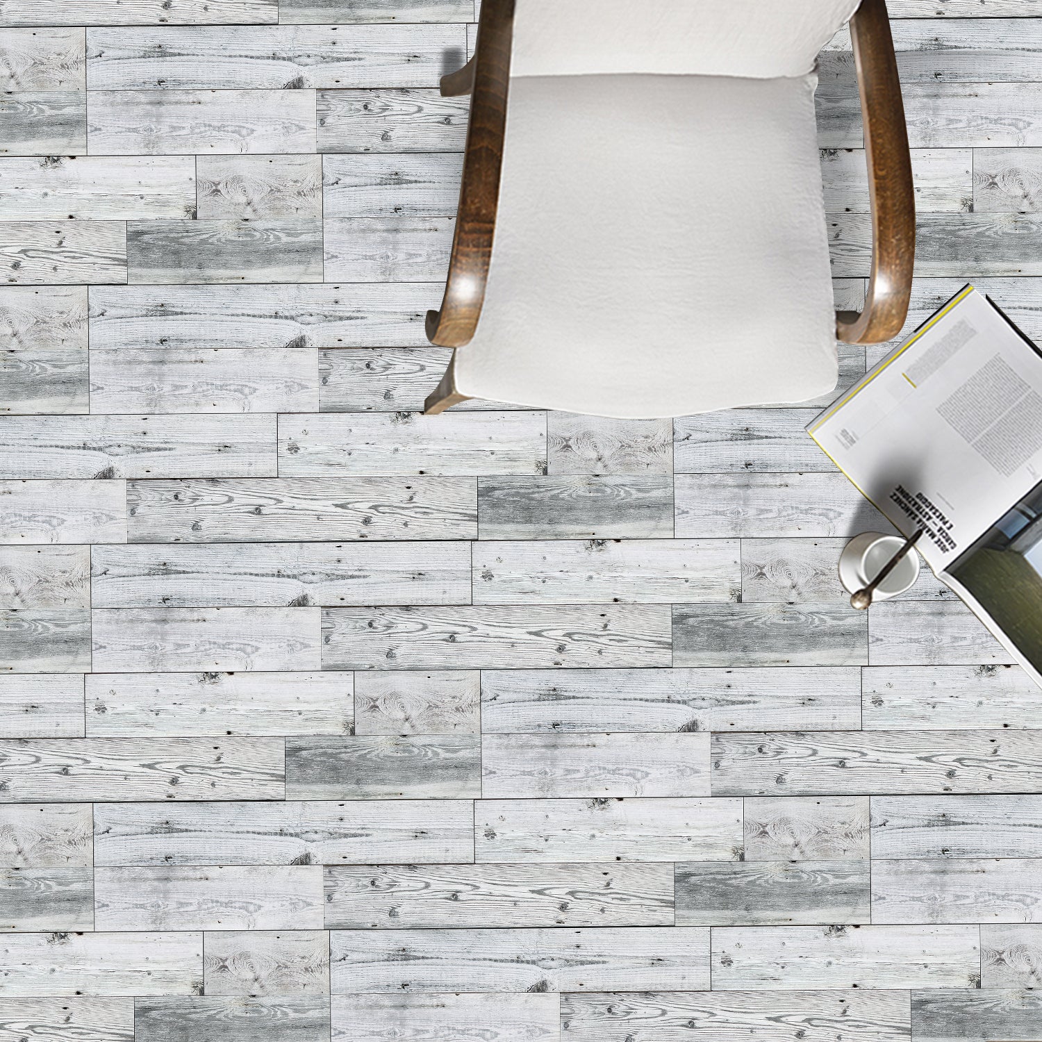 Waterproof Light Grey Wallpaper Texture Wood for Floor Renovation Waterproof Light Grey Wallpaper Texture Wood for Floor Renovation