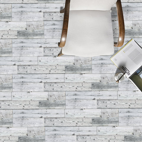 Waterproof Light Grey Wallpaper Texture Wood for Floor Renovation Waterproof Light Grey Wallpaper Texture Wood for Floor Renovation