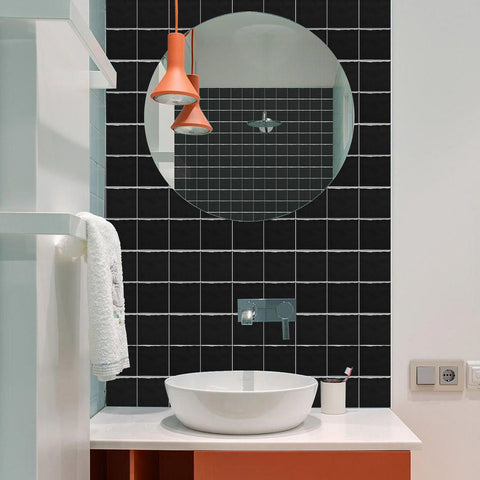 Garros Black Provence Wall Stickers Waterproof Peel and Stick Wall Tiles for Kitchen, Bathroom, and Home Decor Garros Black Provence Wall Stickers Waterproof Peel and Stick Wall Tiles for Kitchen, Bathroom, and Home Decor