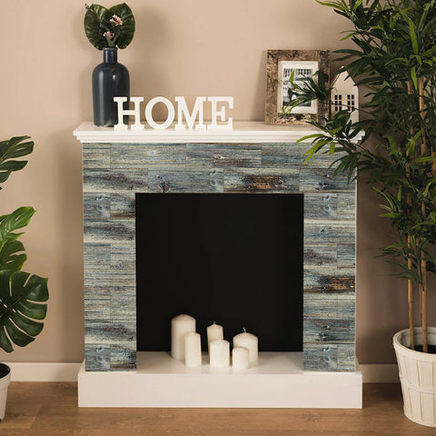 Rustic Blue-Gray Wood Grain Wallpaper Rustic Blue-Gray Wood Grain Wallpaper