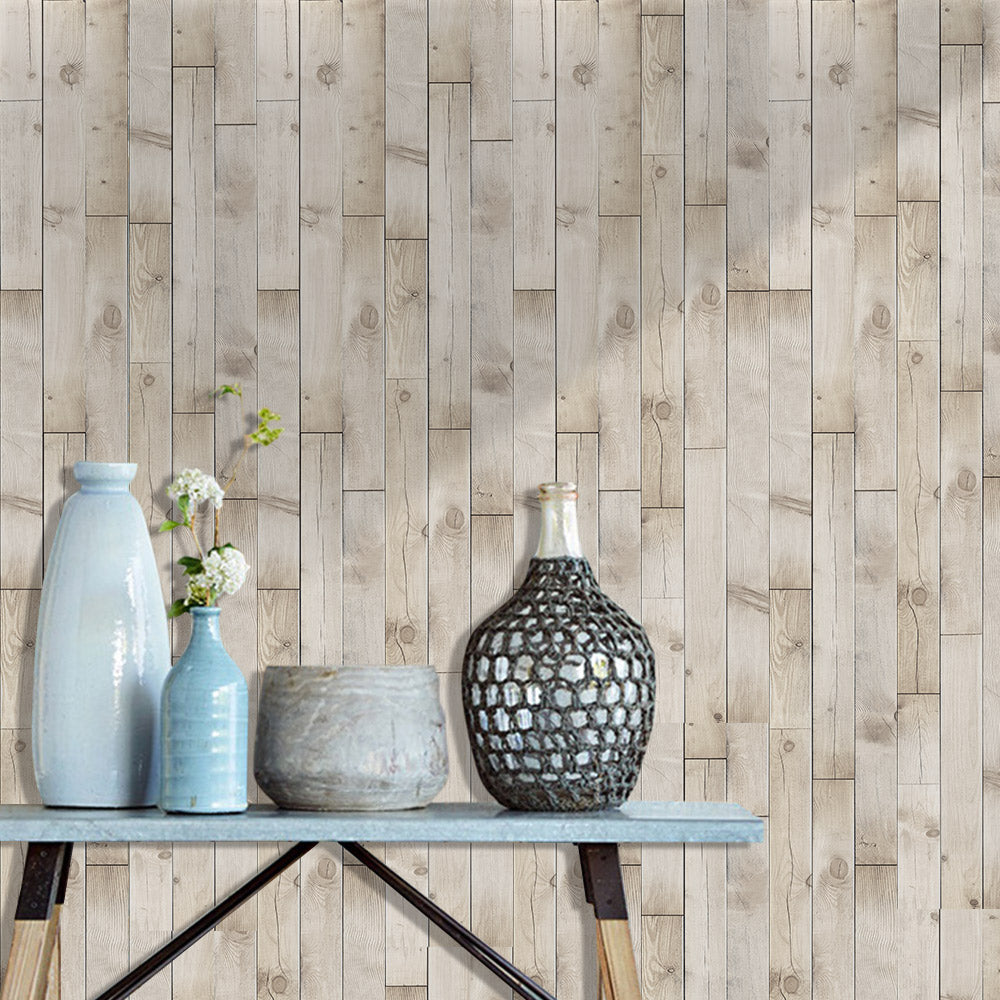 Thicken Cream Beige Wallpaper for Wood Paneling Thicken Cream Beige Wallpaper for Wood Paneling