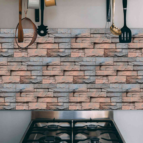 Gray and White Stone Wall Stickers Waterproof Tile Stickers for Kitchen Backsplash and Bathroom Gray and White Stone Wall Stickers Waterproof Tile Stickers for Kitchen Backsplash and Bathroom