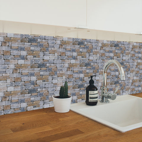 Grey and Brown Splicing Marble Texture Floor Stickers Peel and Stick Countryside Grey and Brown Splicing Marble Texture Floor Stickers Peel and Stick Countryside