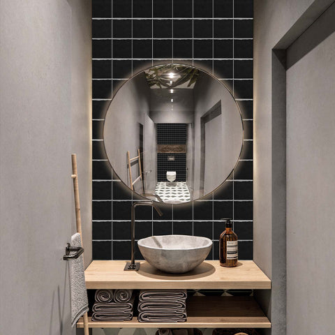 Garros Black Provence Wall Stickers Waterproof Peel and Stick Wall Tiles for Kitchen, Bathroom, and Home Decor Garros Black Provence Wall Stickers Waterproof Peel and Stick Wall Tiles for Kitchen, Bathroom, and Home Decor