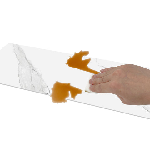 Kitchen Peel and Stick Tiles, Bathroom Shower Wall Tile Stickers Imitation White Marble, White Tile with Gray Texture 4x12 Inch x 0.07 Inch Thickness Kitchen Peel and Stick Tiles, Bathroom Shower Wall Tile Stickers Imitation White Marble, White Tile with Gray Texture 4x12 Inch x 0.07 Inch Thickness