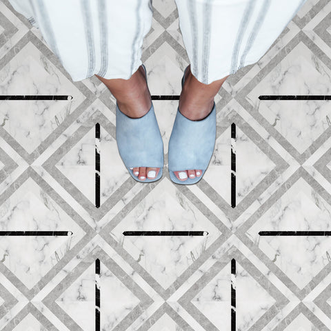 5 Pcs Peel and Stick Frosted Vinyl Floor Tiles Sticker for Kitchen Bathroom, Waterproof Backsplash Sticker Wall Tile Stickers, 12x12inch, Geometric Lines Marble 5 Pcs Peel and Stick Frosted Vinyl Floor Tiles Sticker for Kitchen Bathroom, Waterproof Backsplash Sticker Wall Tile Stickers, 12x12inch, Geometric Lines Marble