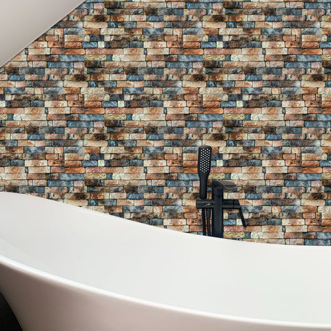 Blue Orange Splicing Marble Texture Floor Stickers Peel and Stick Countryside Blue Orange Splicing Marble Texture Floor Stickers Peel and Stick Countryside