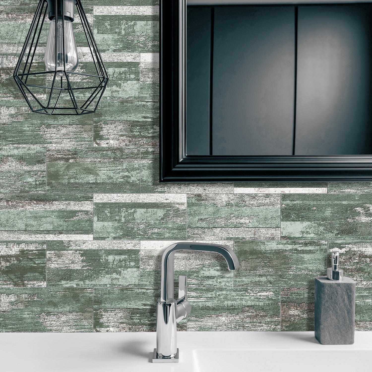 Turquoise Rustic Faux Wood Wallpaper for Kitchen Turquoise Rustic Faux Wood Wallpaper for Kitchen