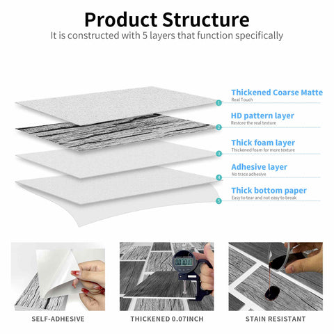 European PE Foam Tile Stickers with Matte Texture Easy to Clean and Remove for Kitchen Backsplash Bathroom Walls DIY Home Decor and Stair Steps European PE Foam Tile Stickers with Matte Texture Easy to Clean and Remove for Kitchen Backsplash Bathroom Walls DIY Home Decor and Stair Steps