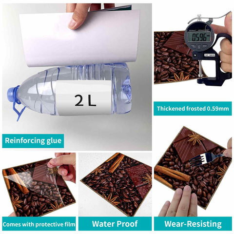 Create a Cozy Atmosphere with Coffee Bean Pattern Brick Decals Easy Peel and Stick Coffee Wall Stickers  for Kitchen, Bathroom, and Living Room Create a Cozy Atmosphere with Coffee Bean Pattern Brick Decals Easy Peel and Stick Coffee Wall Stickers  for Kitchen, Bathroom, and Living Room