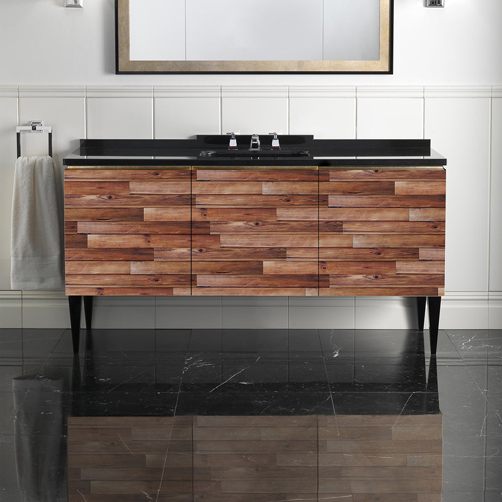 Waterproof Warm Brown Wood Paneling Wallpaper for Bathroom Waterproof Warm Brown Wood Paneling Wallpaper for Bathroom