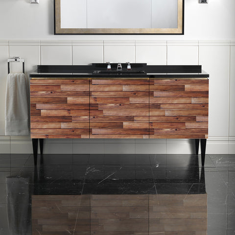 Waterproof Warm Brown Wood Paneling Wallpaper for Bathroom Waterproof Warm Brown Wood Paneling Wallpaper for Bathroom