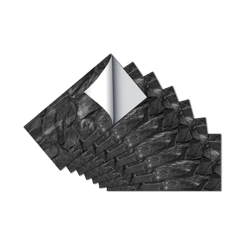 Classic Black Stone Wall Stickers Retro Tile Stickers for Kitchen, Bathroom, and Stair Steps Classic Black Stone Wall Stickers Retro Tile Stickers for Kitchen, Bathroom, and Stair Steps