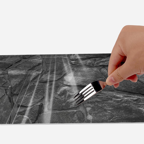 Classic Black Stone Wall Stickers Retro Tile Stickers for Kitchen, Bathroom, and Stair Steps Classic Black Stone Wall Stickers Retro Tile Stickers for Kitchen, Bathroom, and Stair Steps