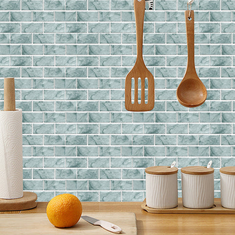 Lake Blue Marble Textured Floor Stickers Fresh Peel and Stick 6pcs Lake Blue Marble Textured Floor Stickers Fresh Peel and Stick 6pcs