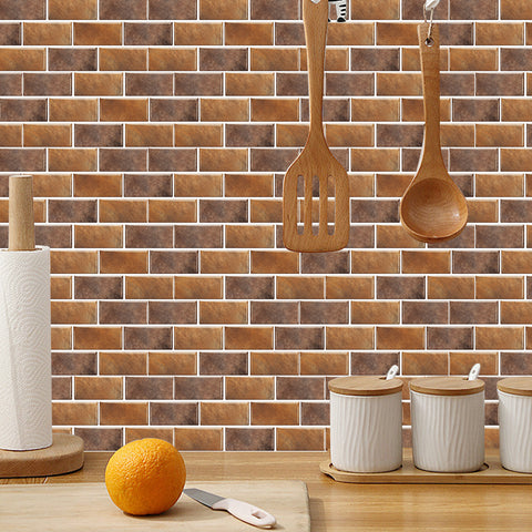 Warm Brown Marble Textured Floor Stickers Rustic Peel and Stick Warm Brown Marble Textured Floor Stickers Rustic Peel and Stick