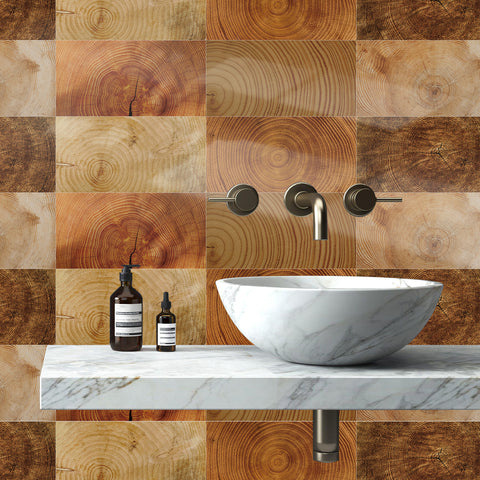 Rustic Tree Ring Wood Wallpaper with Wood Texture Rustic Tree Ring Wood Wallpaper with Wood Texture