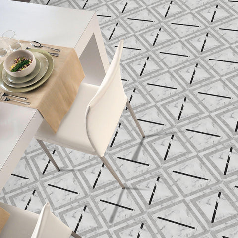 5 Pcs Peel and Stick Frosted Vinyl Floor Tiles Sticker for Kitchen Bathroom, Waterproof Backsplash Sticker Wall Tile Stickers, 12x12inch, Geometric Lines Marble 5 Pcs Peel and Stick Frosted Vinyl Floor Tiles Sticker for Kitchen Bathroom, Waterproof Backsplash Sticker Wall Tile Stickers, 12x12inch, Geometric Lines Marble