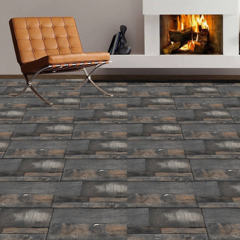 Self Adhesive Industrial Gray and Brown Wood Effect Wallpaper for Living Room Self Adhesive Industrial Gray and Brown Wood Effect Wallpaper for Living Room