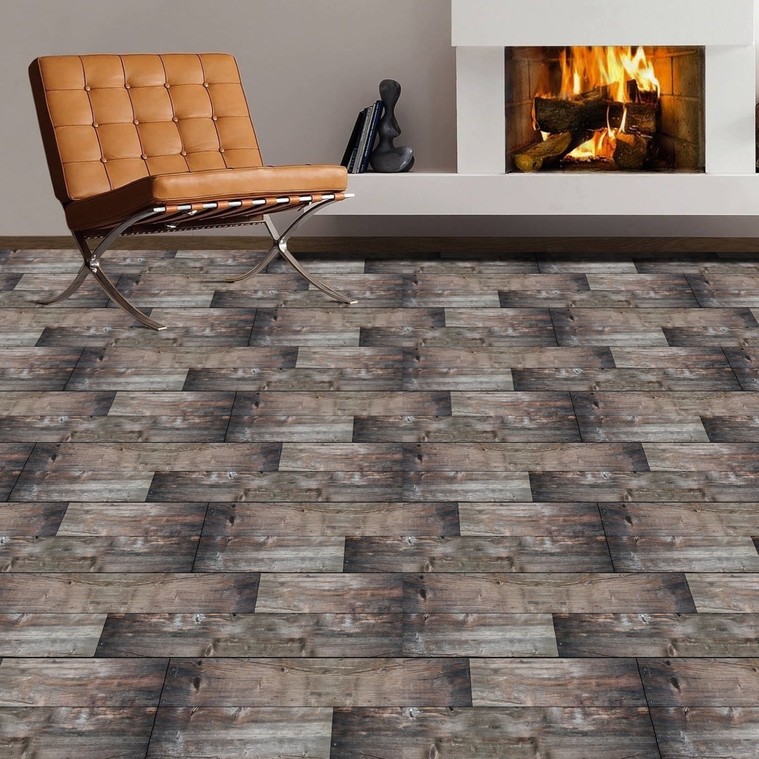 Thicken Vintage Gray and Brown Rustic Wood Wallpaper Thicken Vintage Gray and Brown Rustic Wood Wallpaper