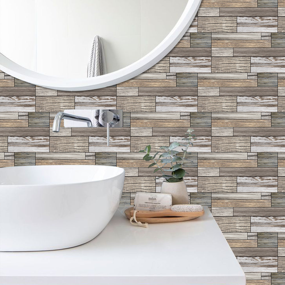 Subtle Grey Stick and Peel Wallpaper Wood for Bathroom Subtle Grey Stick and Peel Wallpaper Wood for Bathroom