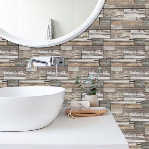 Subtle Grey Stick and Peel Wallpaper Wood for Bathroom Subtle Grey Stick and Peel Wallpaper Wood for Bathroom
