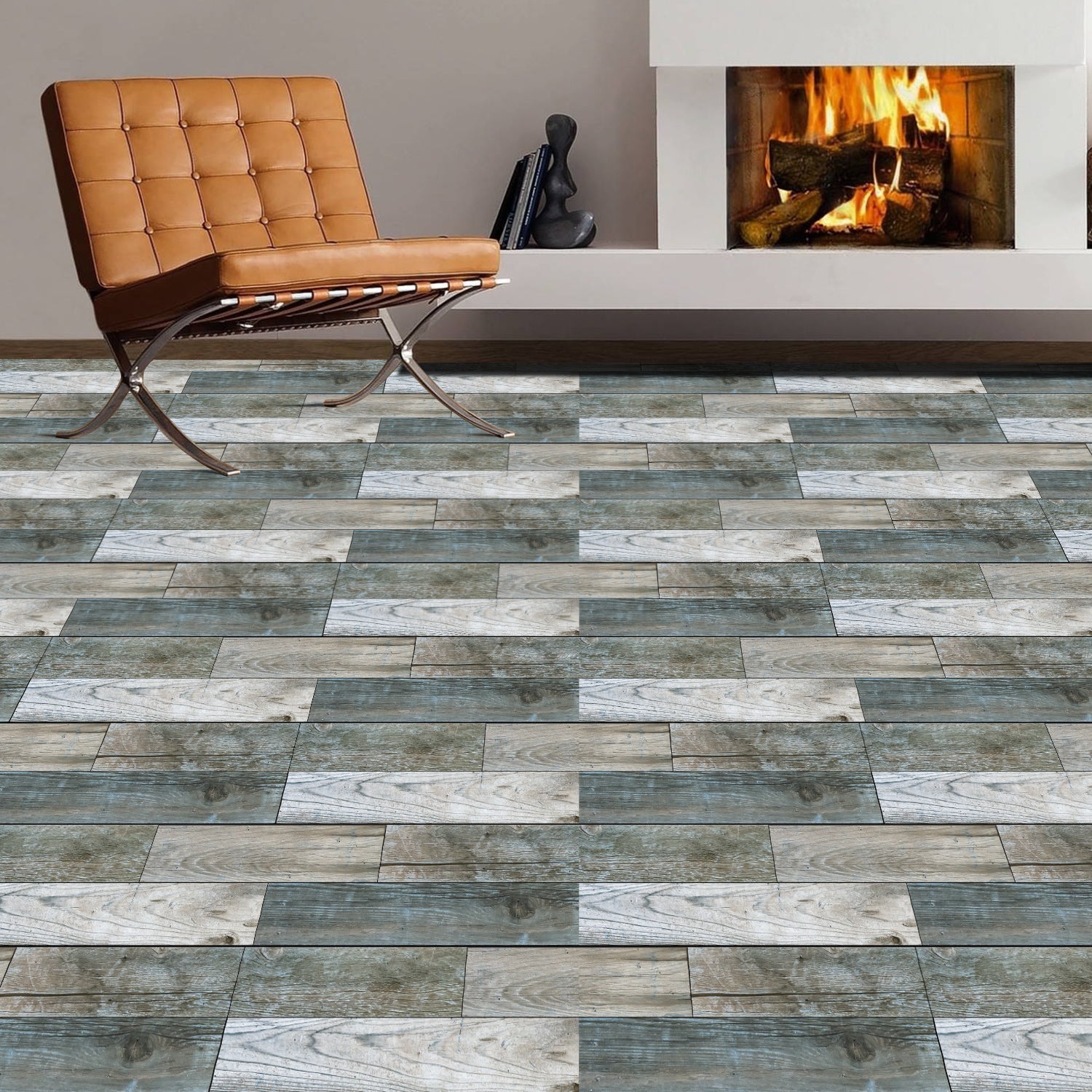 Self Adhesive Ocean Inspired Blue Barn Wood Wallpaper for Living Room Self Adhesive Ocean Inspired Blue Barn Wood Wallpaper for Living Room