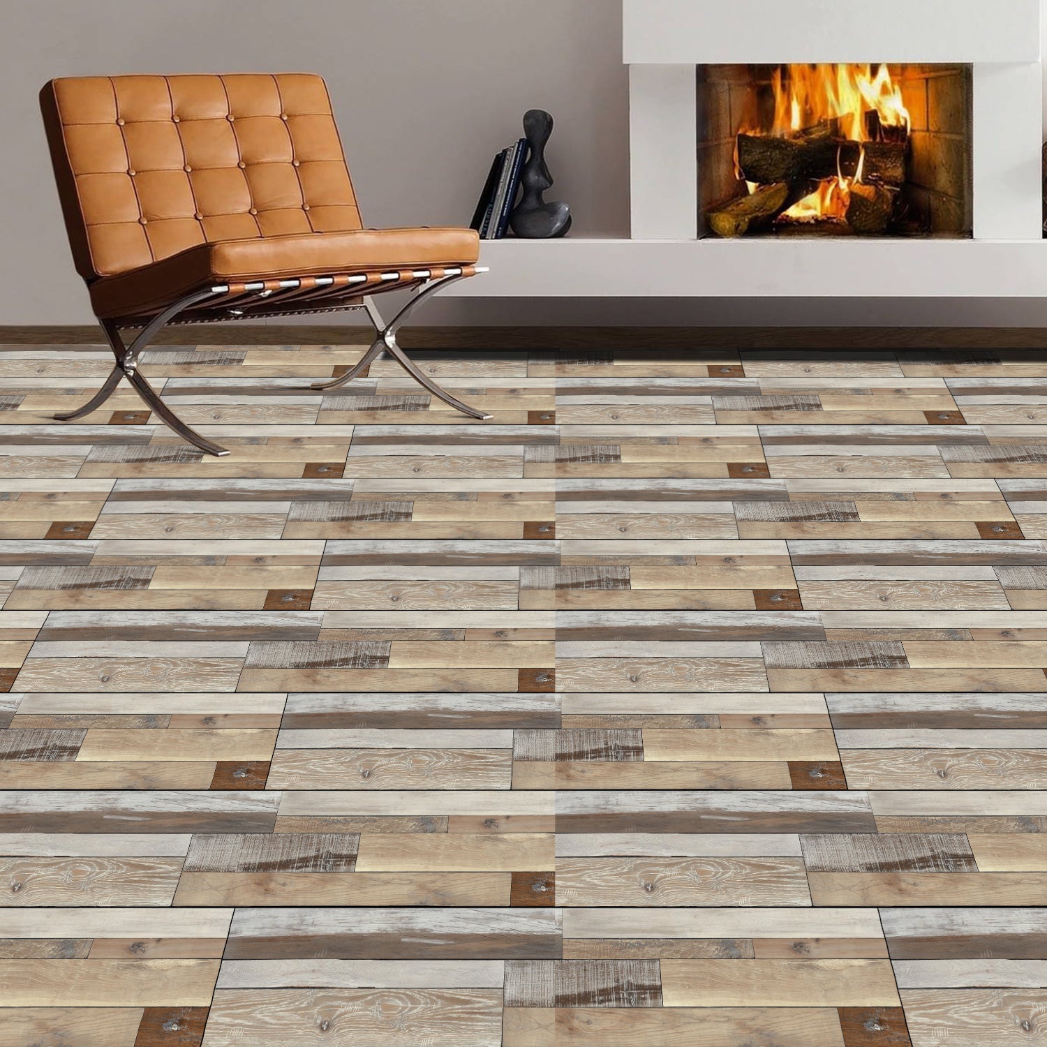 Gray and Beige Wood Wallpaper for Interior Decoration Gray and Beige Wood Wallpaper for Interior Decoration