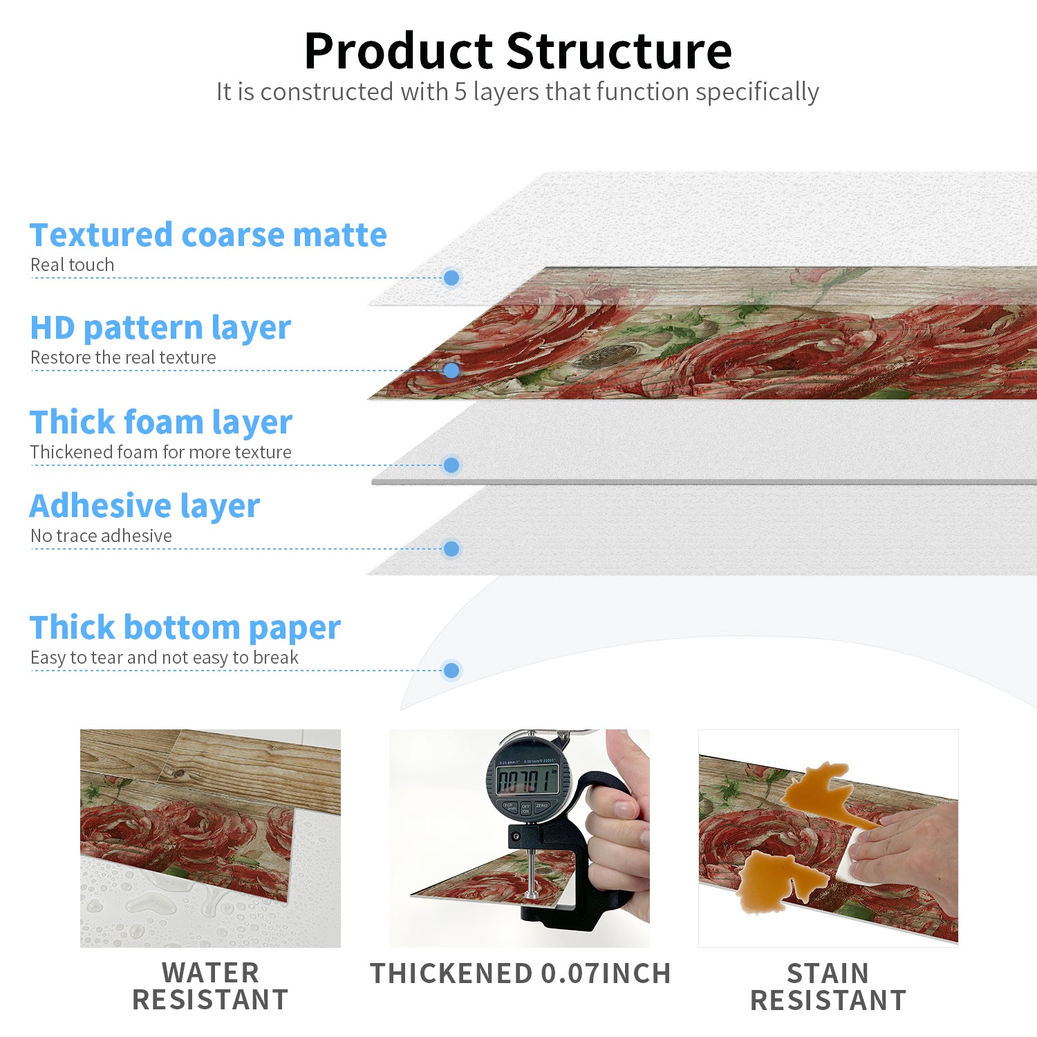 Thicken Flower Oak Wood Veneer Wallpaper Thicken Flower Oak Wood Veneer Wallpaper