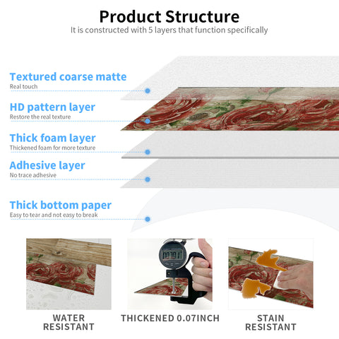 Thicken Flower Oak Wood Veneer Wallpaper Thicken Flower Oak Wood Veneer Wallpaper