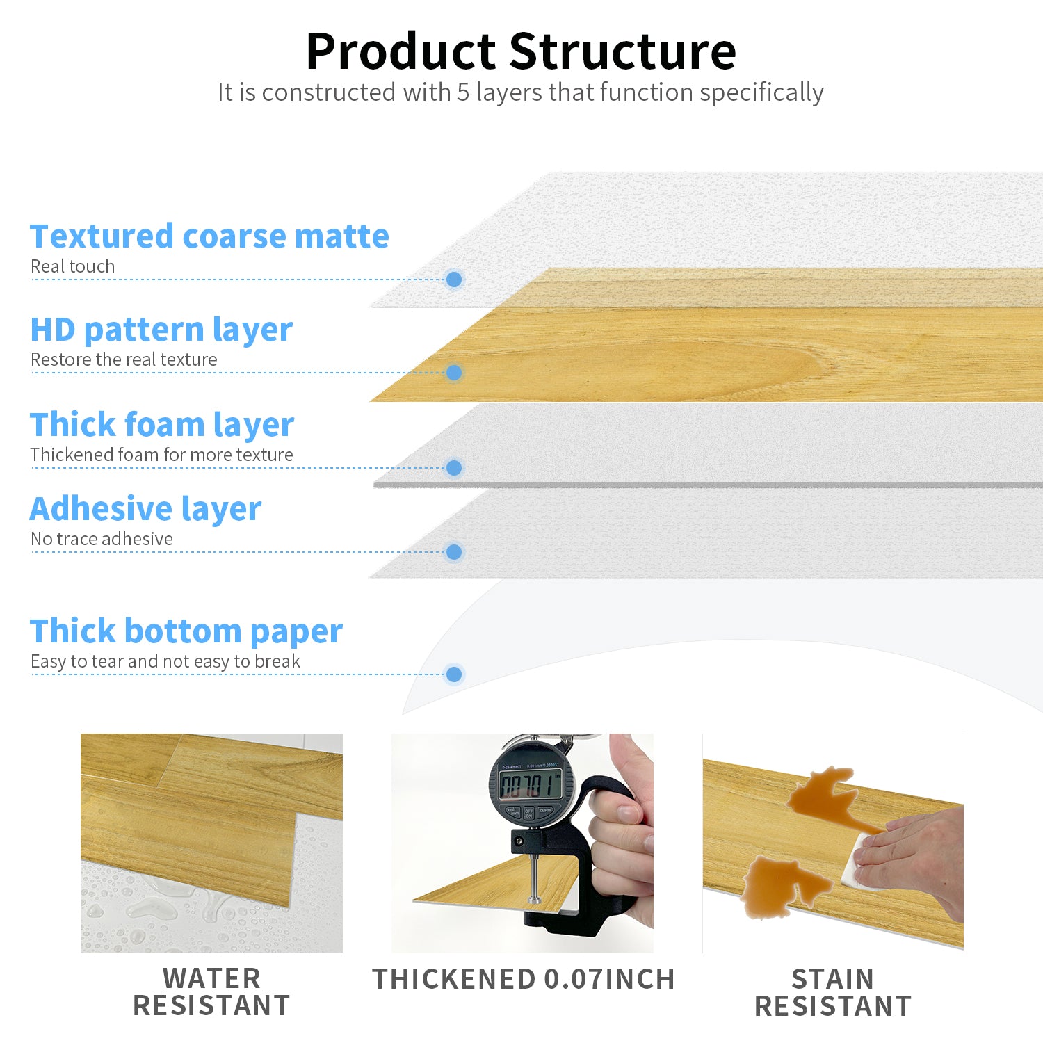 Thicken Khaki Wood Grain Textured Peel and Stick Wallpaper Thicken Khaki Wood Grain Textured Peel and Stick Wallpaper