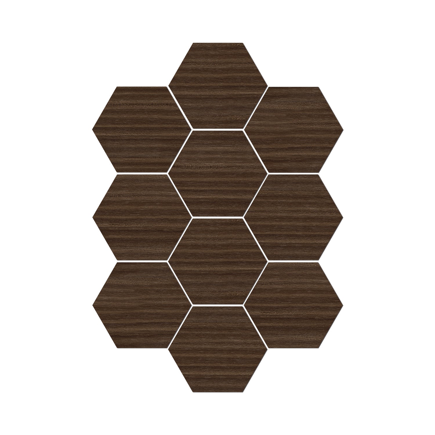 Self Adhesive Chocolate Oak Hexagonal Foam Wood Wallpaper 10pcs Self Adhesive Chocolate Oak Hexagonal Foam Wood Wallpaper 10pcs