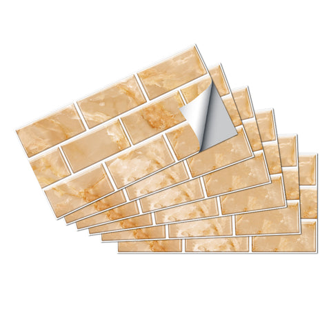 Light Yellow Marble Textured Floor Stickers Warm Peel and Stick 6pcs Light Yellow Marble Textured Floor Stickers Warm Peel and Stick 6pcs