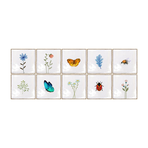 10 Pcs Provence Wall Stickers, Stick Wall Backsplash Decals Home Tiles, Waterproof Stickers for Kitchen, Living Room, Bathroom 10 Pcs Provence Wall Stickers, Stick Wall Backsplash Decals Home Tiles, Waterproof Stickers for Kitchen, Living Room, Bathroom