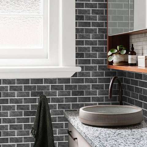 Grey Marble Textured Floor Stickers Warm Nature Peel and Stick 6pcs Grey Marble Textured Floor Stickers Warm Nature Peel and Stick 6pcs